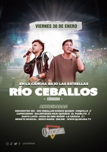 RIO CEBALLOS QLOKURA - ArtistasEnVivo - Tickets Online.
